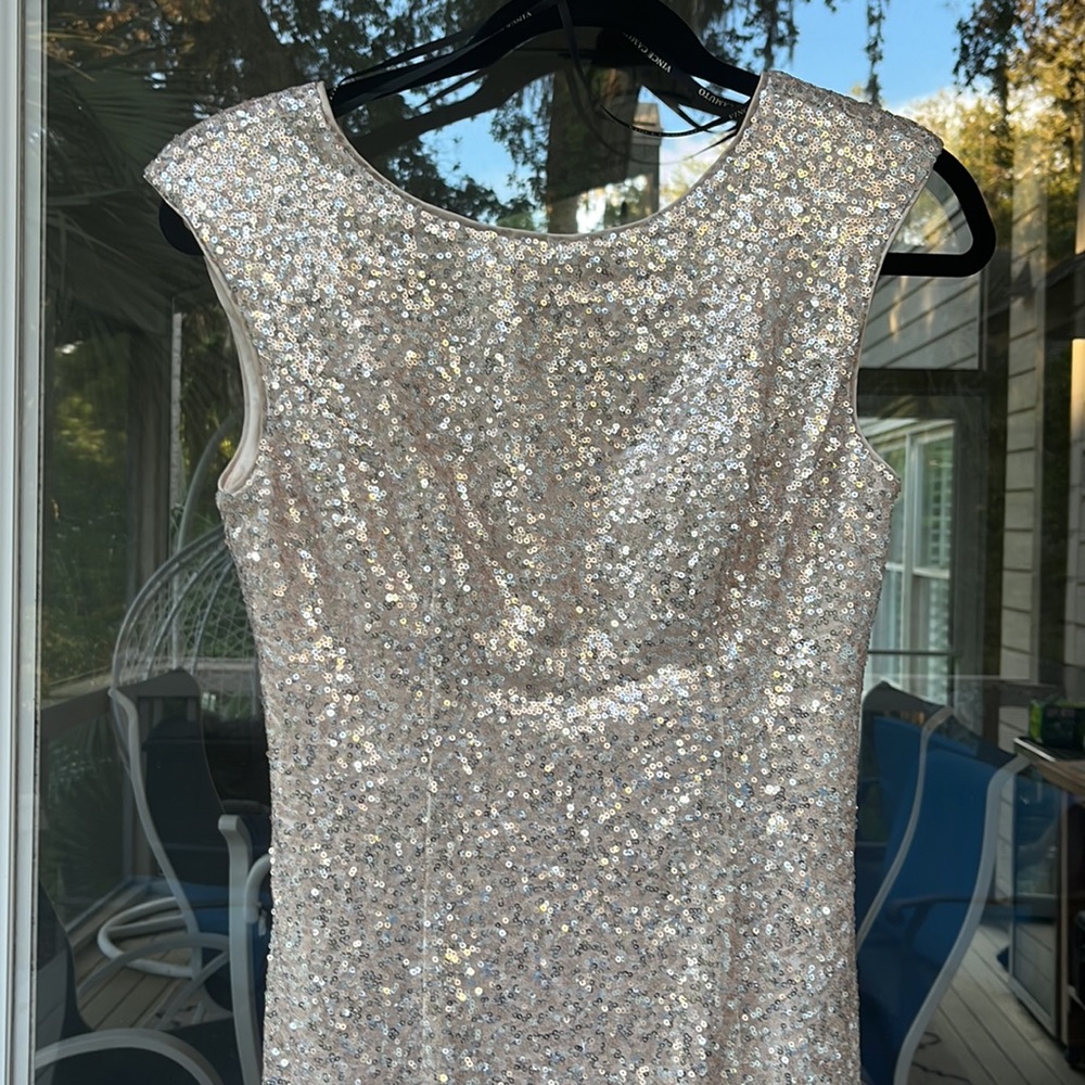 Stunning champagne Sequin Dress